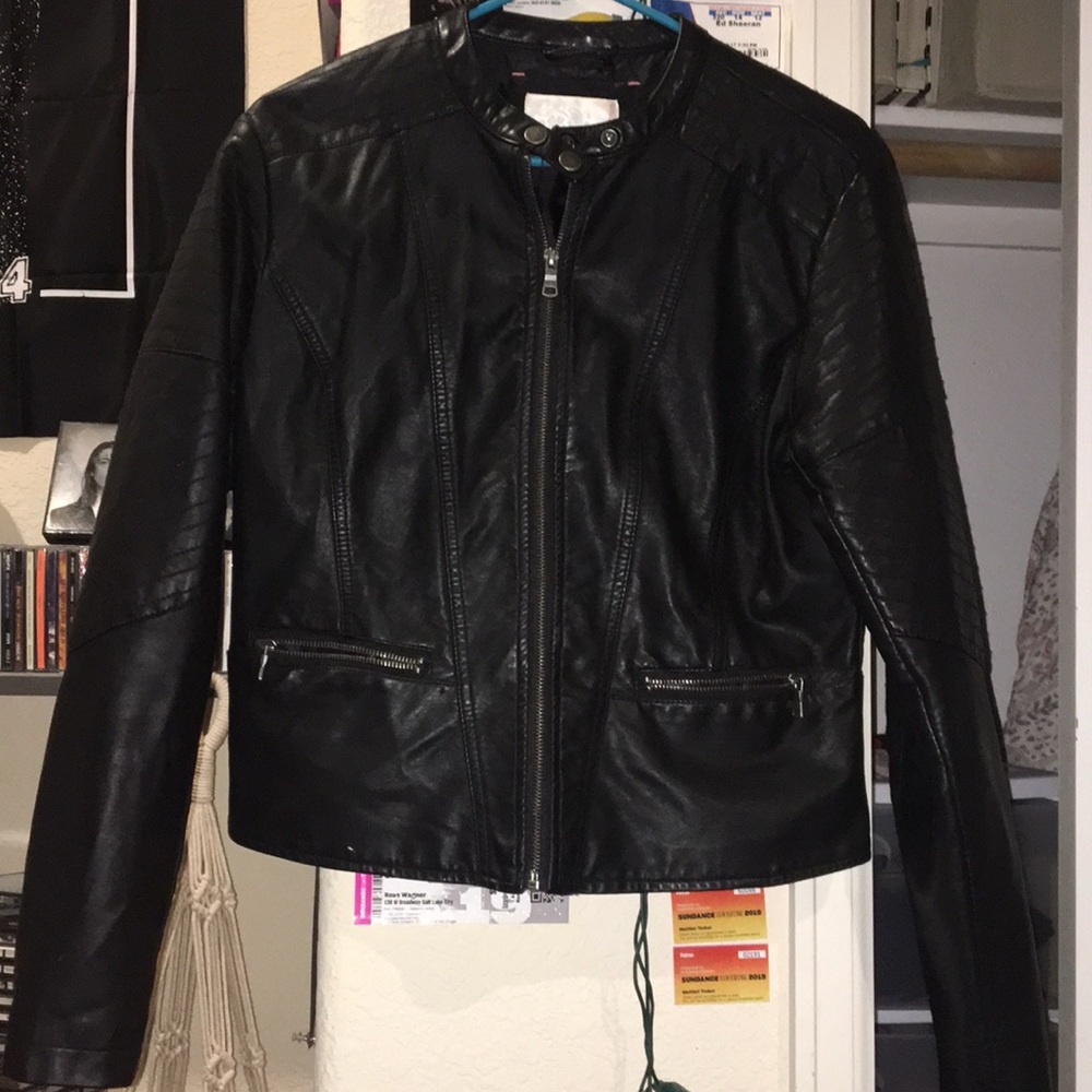 Black Faux Leather Jacket